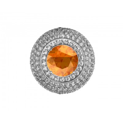 Amira Citrine & Diamond Cocktail Ring
